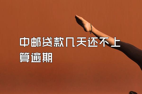中邮贷款几天还不上算逾期