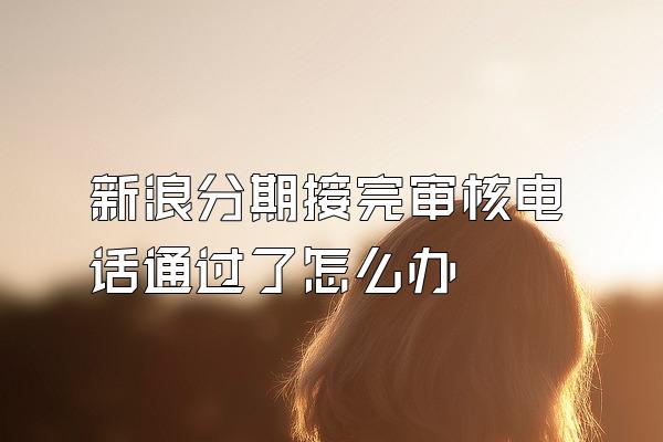 新浪分期接完审核电话通过了怎么办