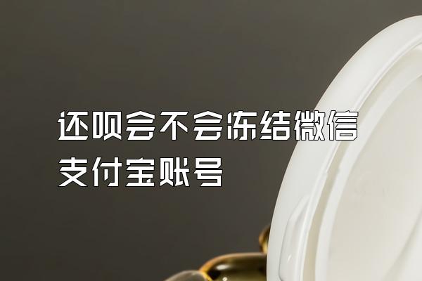 还呗会不会冻结微信支付宝账号