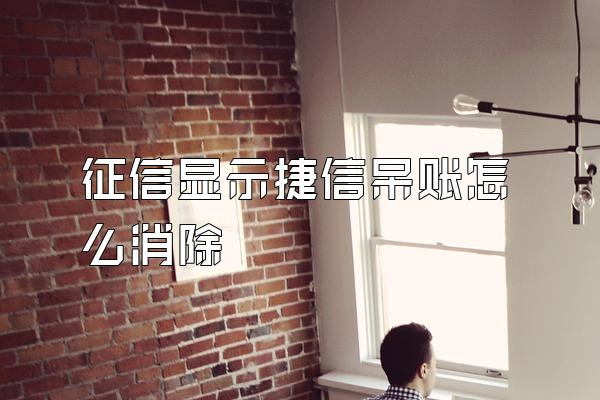 征信显示捷信呆账怎么消除