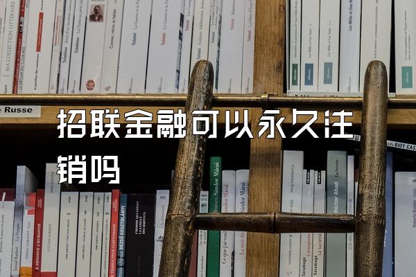 招联金融可以永久注销吗