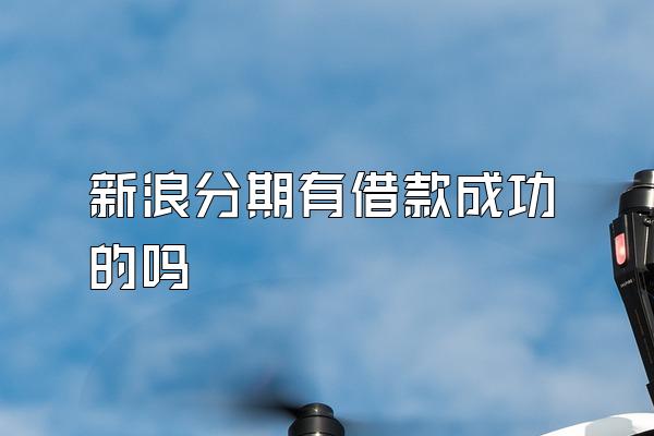 新浪分期有借款成功的吗