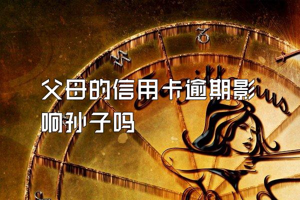 父母的信用卡逾期影响孙子吗