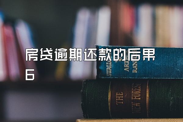 房贷逾期还款的后果6
