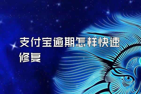 支付宝逾期怎样快速修复