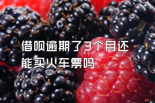 借呗逾期了3个月还能买火车票吗