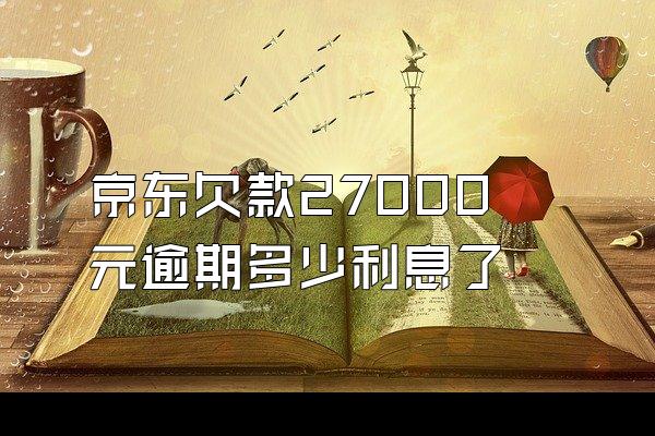 京东欠款27000元逾期多少利息了