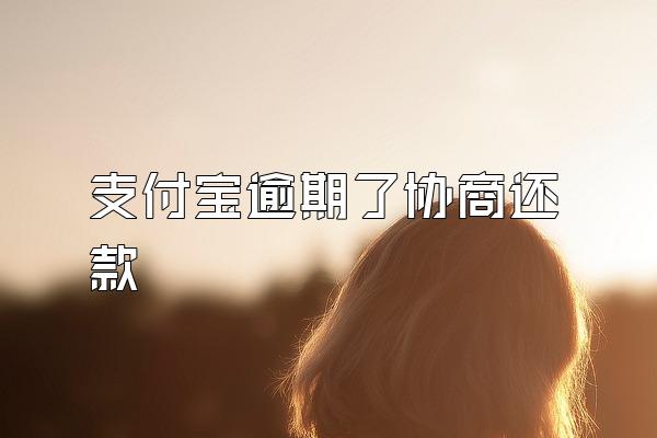 支付宝逾期了协商还款