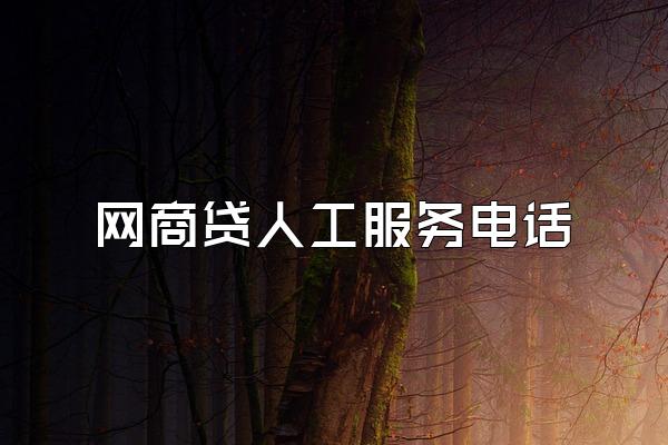 网商贷人工服务电话