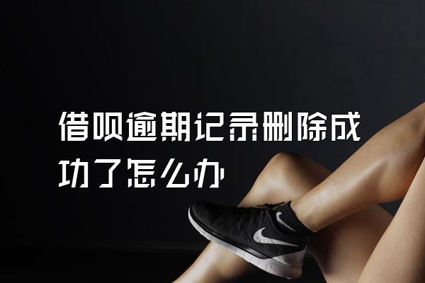 借呗逾期记录删除成功了怎么办