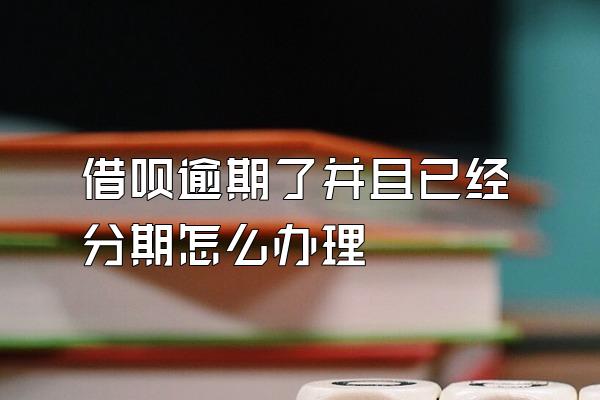 借呗逾期了并且已经分期怎么办理