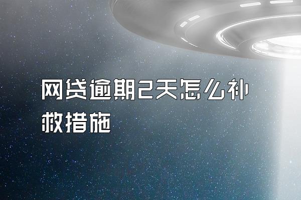 网贷逾期2天怎么补救措施
