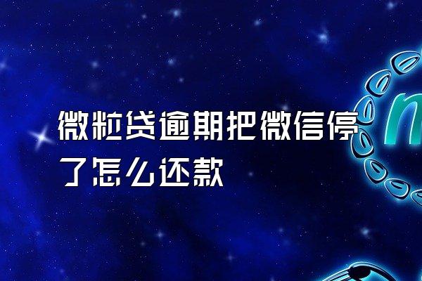 微粒贷逾期把微信停了怎么还款