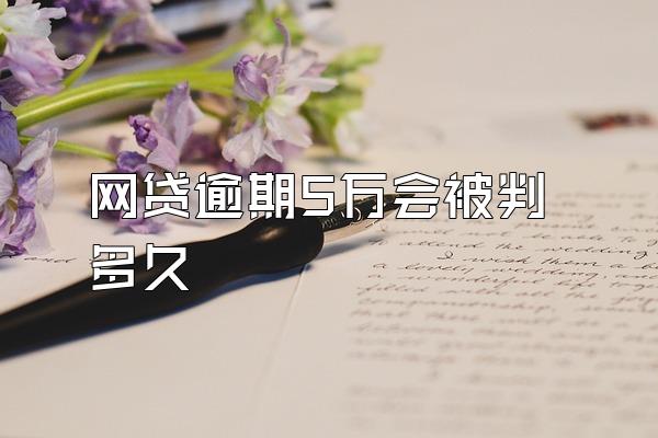 网贷逾期5万会被判多久