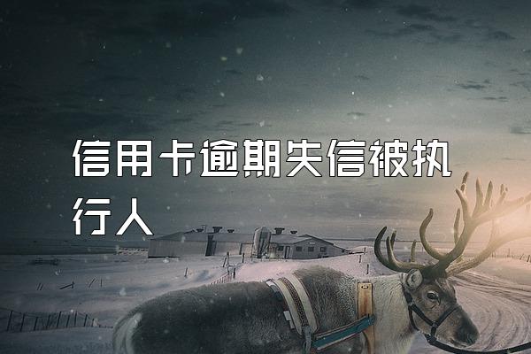 信用卡逾期失信被执行人