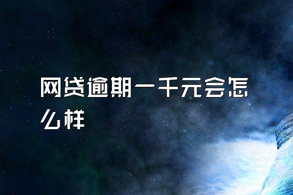 网贷逾期一千元会怎么样