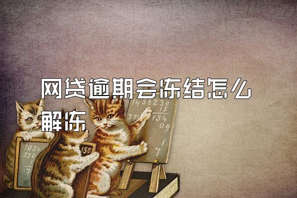 网贷逾期会冻结怎么解冻