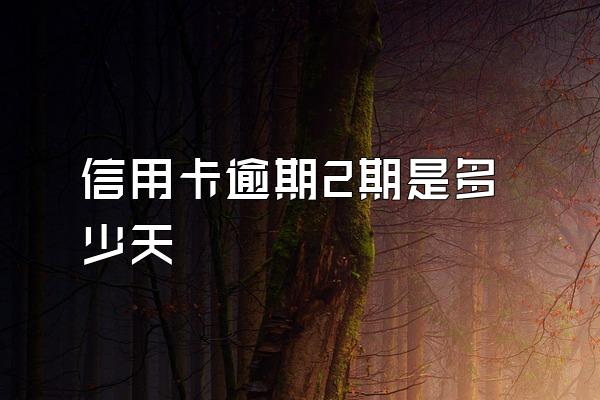 信用卡逾期2期是多少天