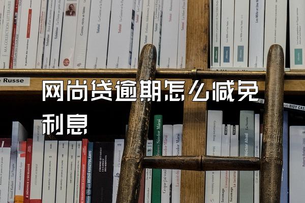 网尚贷逾期怎么减免利息