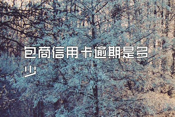 包商信用卡逾期是多少