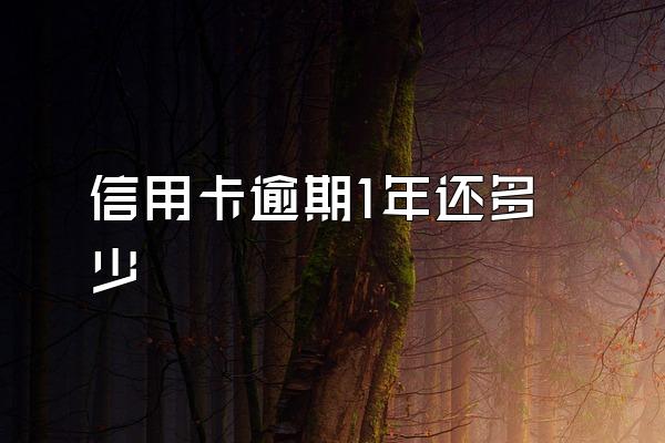 信用卡逾期1年还多少