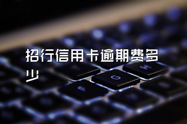 招行信用卡逾期费多少