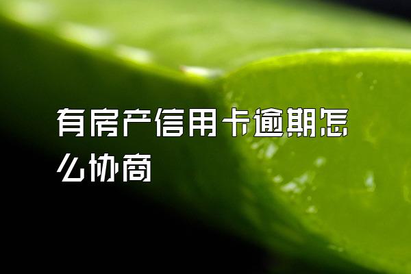 有房产信用卡逾期怎么协商