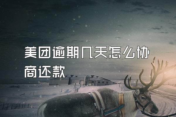 美团逾期几天怎么协商还款