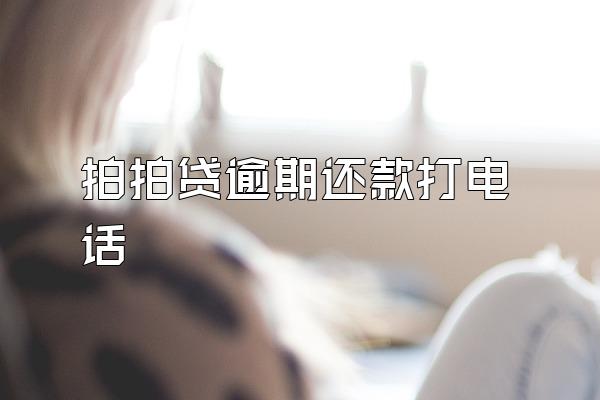 拍拍贷逾期还款打电话