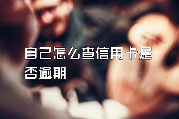 自己怎么查信用卡是否逾期