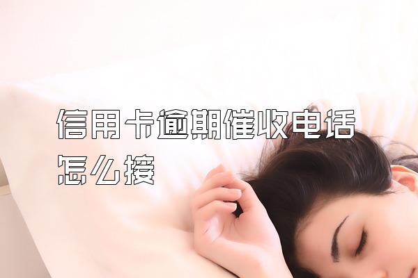 信用卡逾期催收电话怎么接