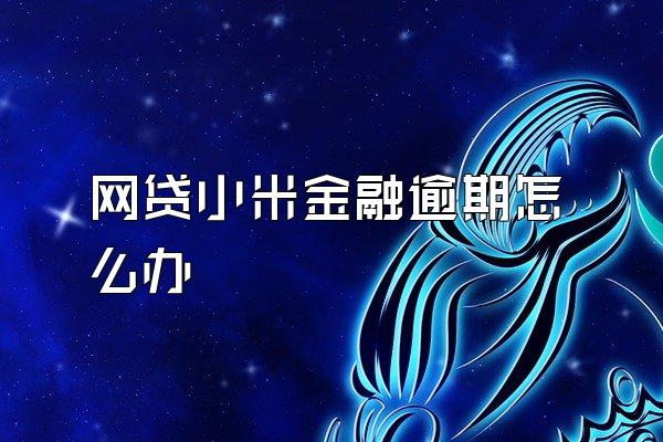 网贷小米金融逾期怎么办