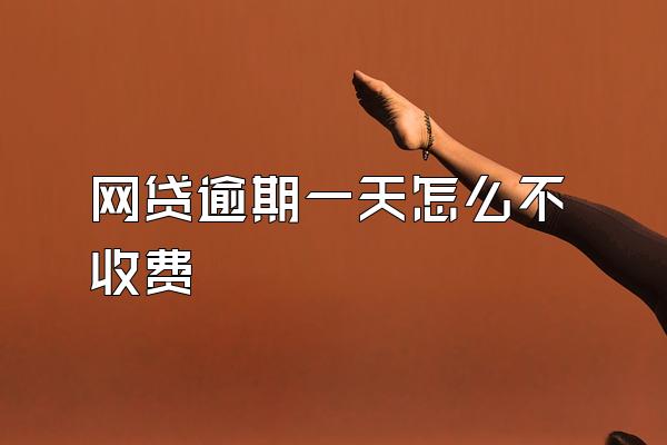网贷逾期一天怎么不收费