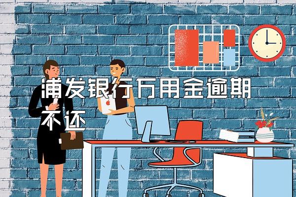 浦发银行万用金逾期不还