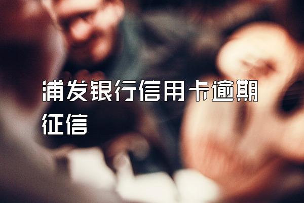浦发银行信用卡逾期征信