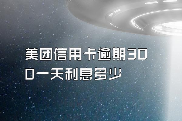美团信用卡逾期300一天利息多少